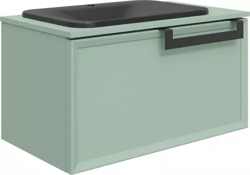 Тумба с раковиной Belinza Enrika 85 подвесная, зеленая