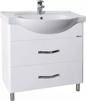 Тумба с раковиной Bellezza Анкона 80 с 2 ящиками, белая