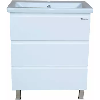 Тумба с раковиной Bellezza Асти 60 напольная, 3 ящика, белый