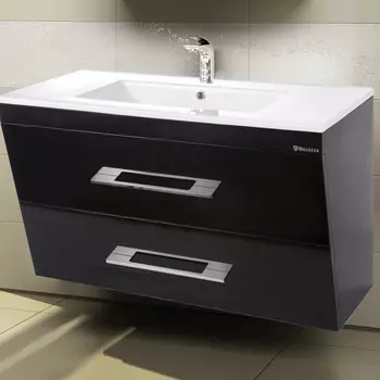 Тумба с раковиной Bellezza Берта подвесная 100 черная