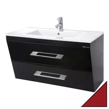 Тумба с раковиной Bellezza Берта подвесная 100 красная