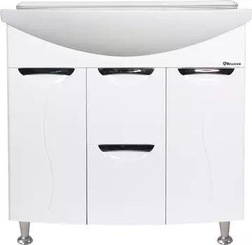 Тумба с раковиной Bellezza Глория 85 с бельевой корзиной