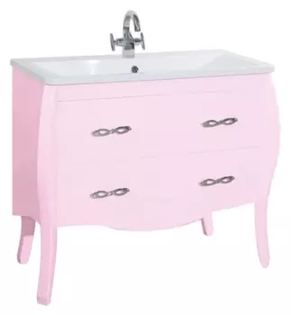 Тумба с раковиной Bellezza Грация 90 розовая