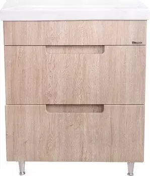 Тумба с раковиной Bellezza Грейс 70 напольная светлый дуб