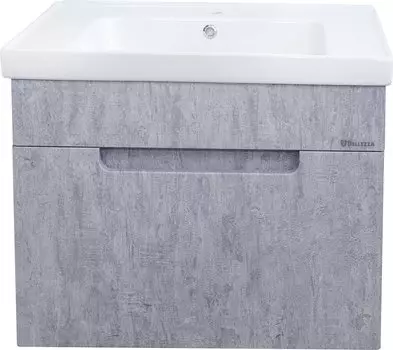 Тумба с раковиной Bellezza Грейс 70 подвесная серая скала