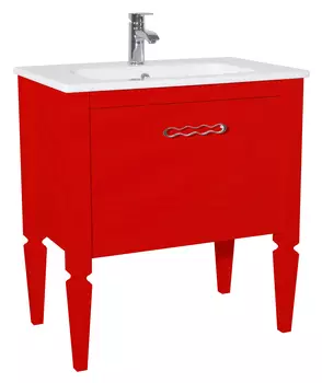 Тумба с раковиной Bellezza Мираж 80 красная