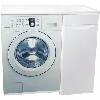 Тумба с раковиной Bellezza Олиссия 100 белая, под стиральную машину R