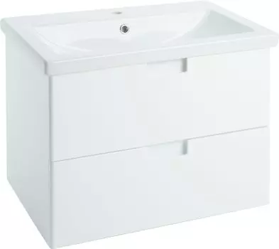 Тумба с раковиной Bellezza Пегас 60 подвесная, белая