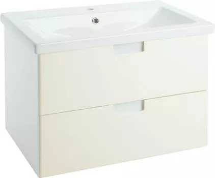 Тумба с раковиной Bellezza Пегас 80 подвесная, бежевая