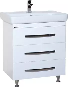 Тумба с раковиной Bellezza Рокко 80 с 3 ящиками напольная белая (Q80)