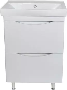 Тумба с раковиной Bellezza Санриса 60 напольная, белая