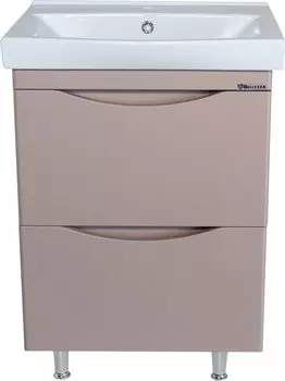 Тумба с раковиной Bellezza Санриса 60 напольная, капучино