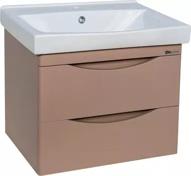 Тумба с раковиной Bellezza Санриса 60 подвесная, капучино