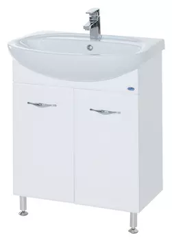 Тумба с раковиной Bellezza Стелла 65 прямая белая