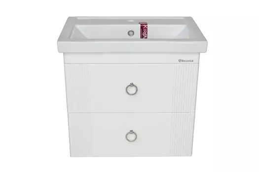 Тумба с раковиной Bellezza Виана 70 подвесная, 2 ящика, белая