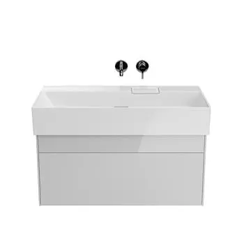 Тумба с раковиной без отверстий Kerama Marazzi Logica 90 подвесная с 2 ящиками белоснежный