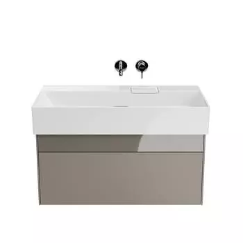 Тумба с раковиной без отверстий Kerama Marazzi Logica 90 подвесная с 2 ящиками песчаный