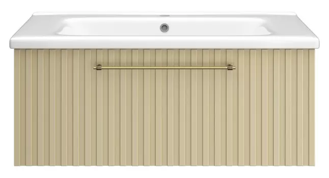 Тумба с раковиной Brevita Alicante 90 подвесная, капучино