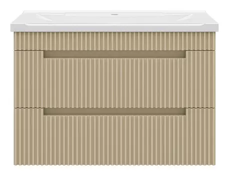 Тумба с раковиной Brevita Ariana 80 подвесная, капучино