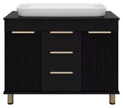 Тумба с раковиной Brevita Enfida 100 напольная черная