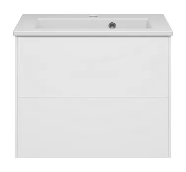 Тумба с раковиной Brevita Toy 60 подвесная, 2 ящика, белый
