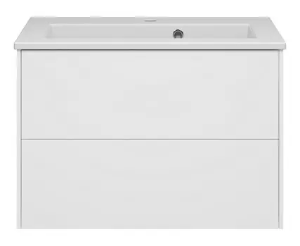 Тумба с раковиной Brevita Toy 70 подвесная, 2 ящика, белый