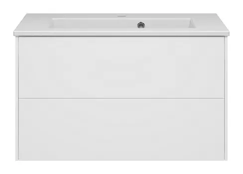 Тумба с раковиной Brevita Toy 80 подвесная, 2 ящика, белый