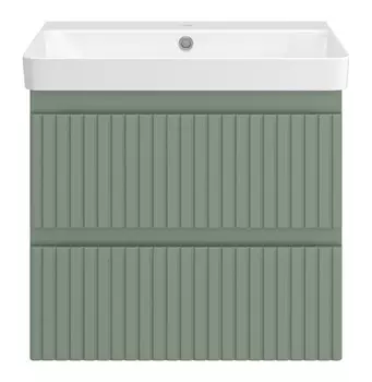 Тумба с раковиной Brevita Victory 60 подвесная, зеленый