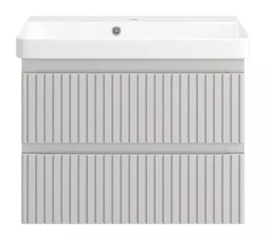 Тумба с раковиной Brevita Victory 70 подвесная, серый кашемир