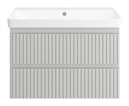 Тумба с раковиной Brevita Victory 80 подвесная, серый кашемир