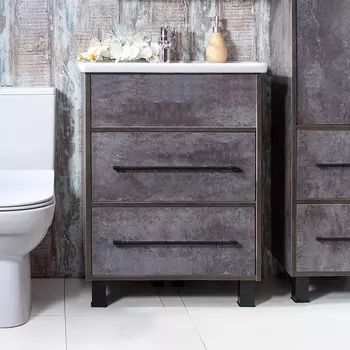 Тумба с раковиной Бриклаер Чили 60 цемент