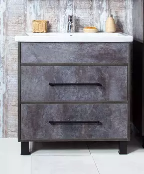 Тумба с раковиной Бриклаер Чили 70 цемент