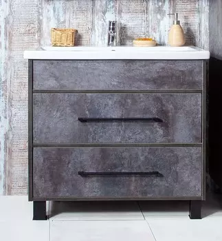 Тумба с раковиной Бриклаер Чили 80 цемент