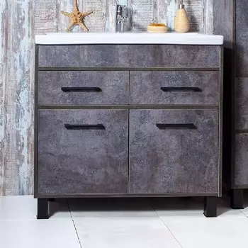 Тумба с раковиной Бриклаер Чили 90 цемент (Адриана)