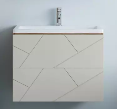 Тумба с раковиной Бриклаер Кристалл 70 подвесная, дуб крафт табачный/латте