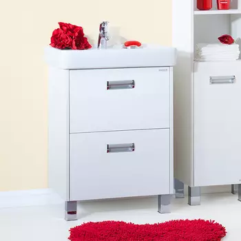 Тумба с раковиной Бриклаер Палермо 60 напольная с 2 ящиками