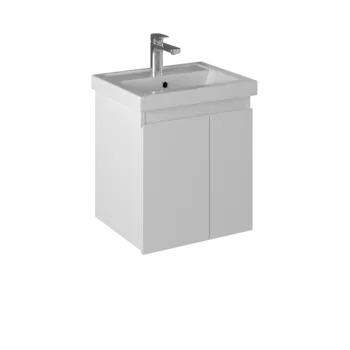 Тумба с раковиной Briz Бьелла 50 подвесная, белая глянцевая