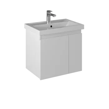 Тумба с раковиной Briz Бьелла 60 подвесная, белая глянцевая