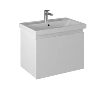 Тумба с раковиной Briz Бьелла 70 подвесная, белая глянцевая