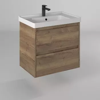 Тумба с раковиной Briz Берн 70 подвесная, дуб веллингтон табак