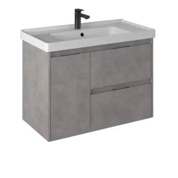 Тумба с раковиной Briz Чикаго 90 подвесная, светло-серая