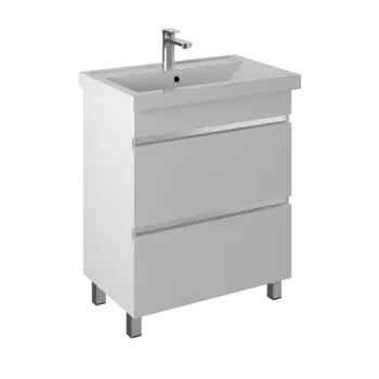 Тумба с раковиной Briz Элен Классик 70 напольная, белая глянцевая