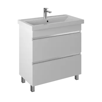 Тумба с раковиной Briz Элен Классик 80 напольная, белая глянцевая