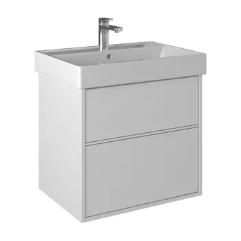 Тумба с раковиной Briz Монца 65 подвесная, белая глянцевая