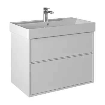 Тумба с раковиной Briz Монца 80 подвесная, белая глянцевая