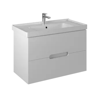 Тумба с раковиной Briz Пола 90 подвесная, белая глянцевая