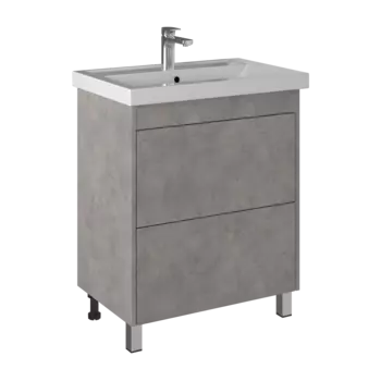 Тумба с раковиной Briz Риччи 70 напольная, светло-серая
