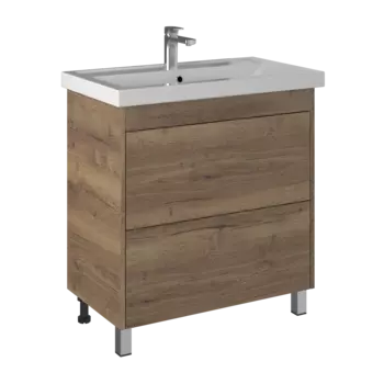 Тумба с раковиной Briz Риччи 70 напольная, дуб веллингтон табак