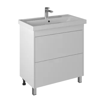 Тумба с раковиной Briz Риччи 80 напольная, белая глянцевая