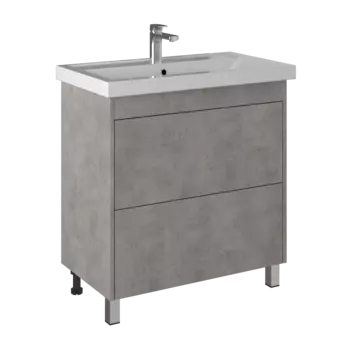 Тумба с раковиной Briz Риччи 80 напольная, светло-серая